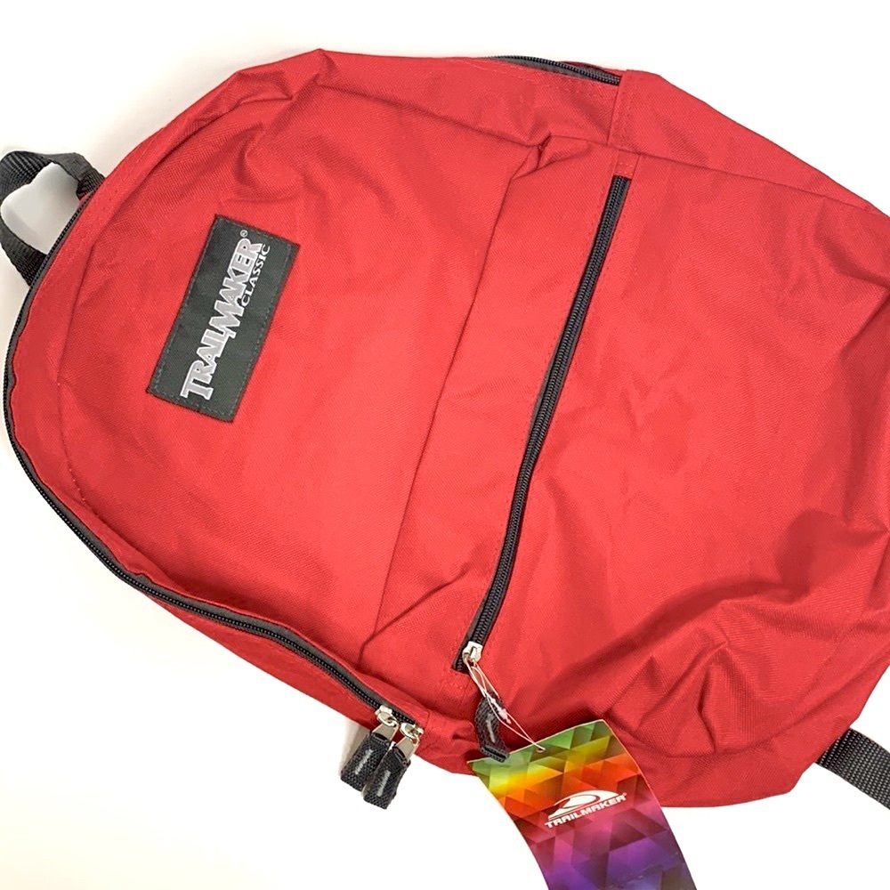 TrailMaker Classic | Red Canvas Adjustable Travel backpack Hiking Unisex Luggage